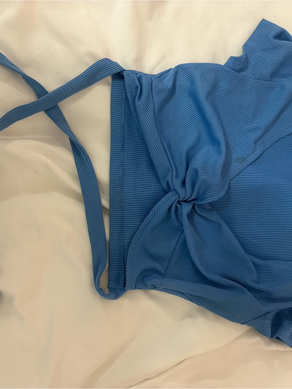 Princess Polly Ribbed Tie-Front Crop Top
